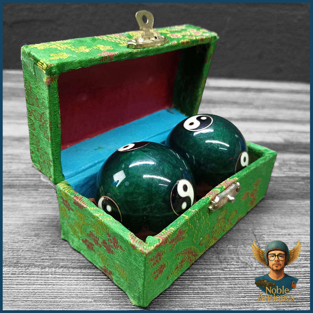 Vintage Chinese BOADING Health Exercise Stress Balls-Medicine Balls