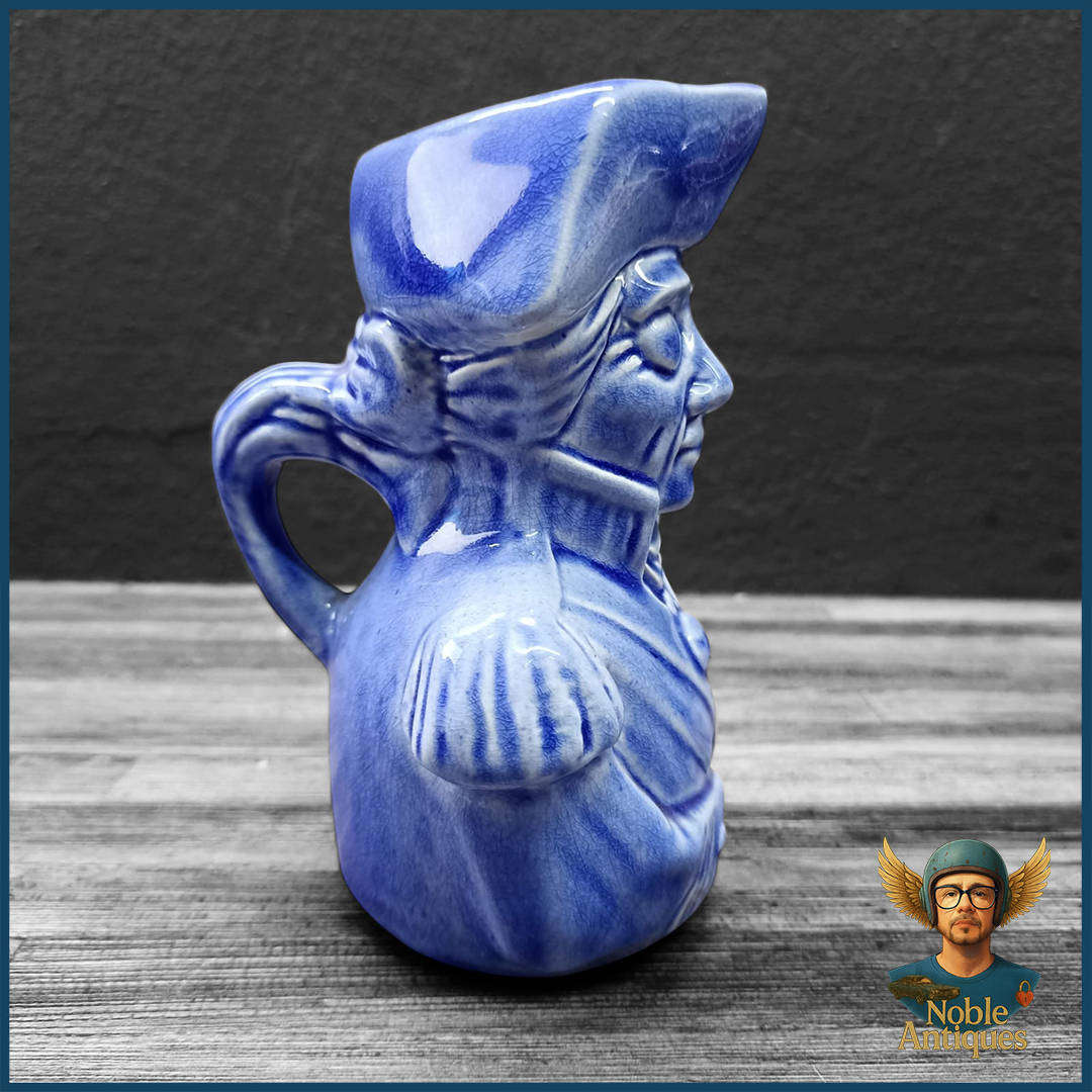 C1900 Blue Glazed Nelson Character Jug