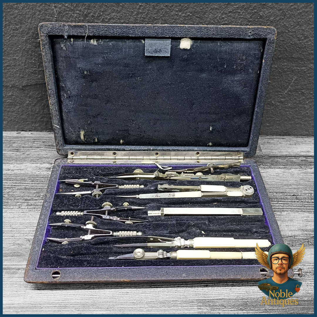 Vintage Early 20th Century Technical Drawing Or Drafting Set