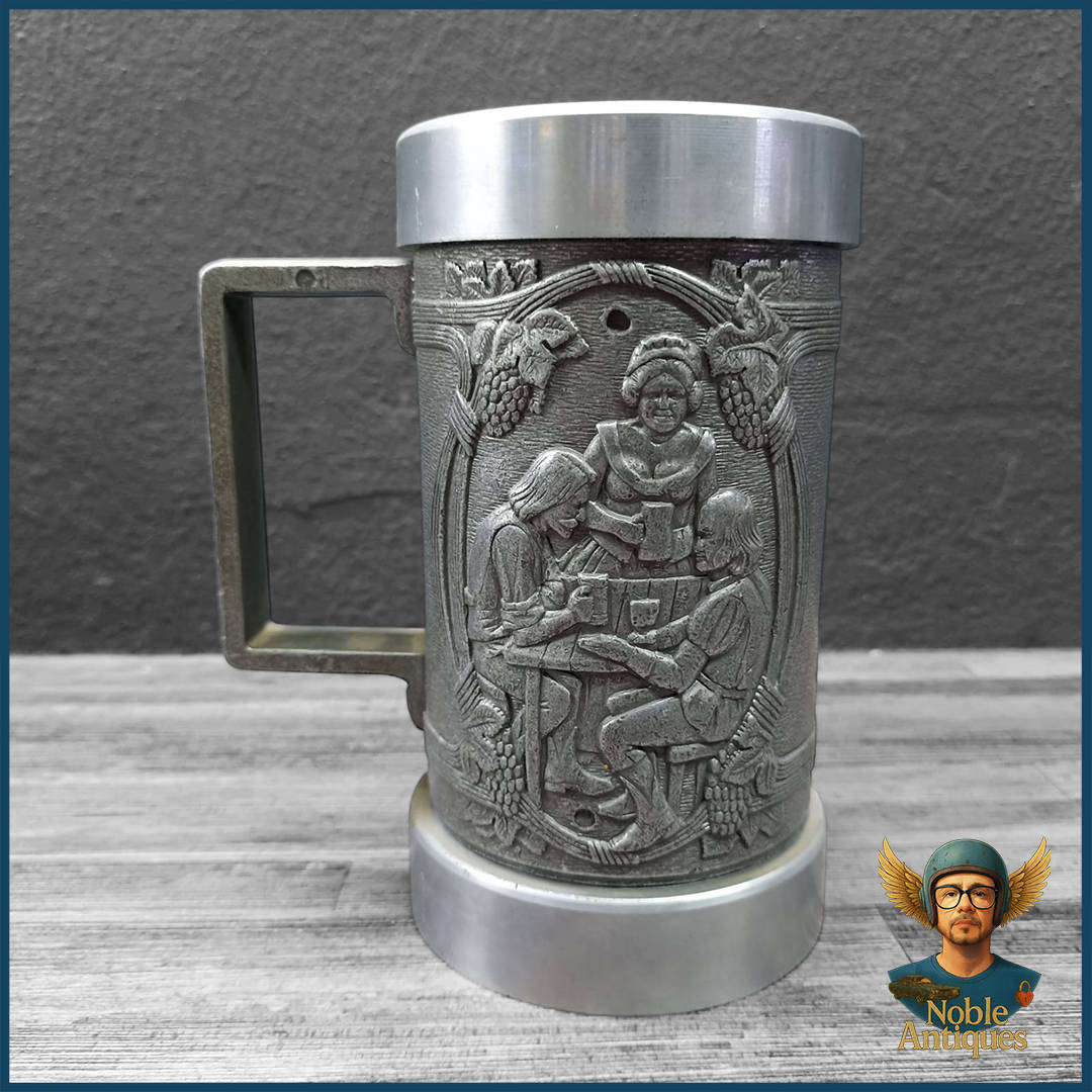 Large Vintage Pewter Beer Stein Or Mug From Austria