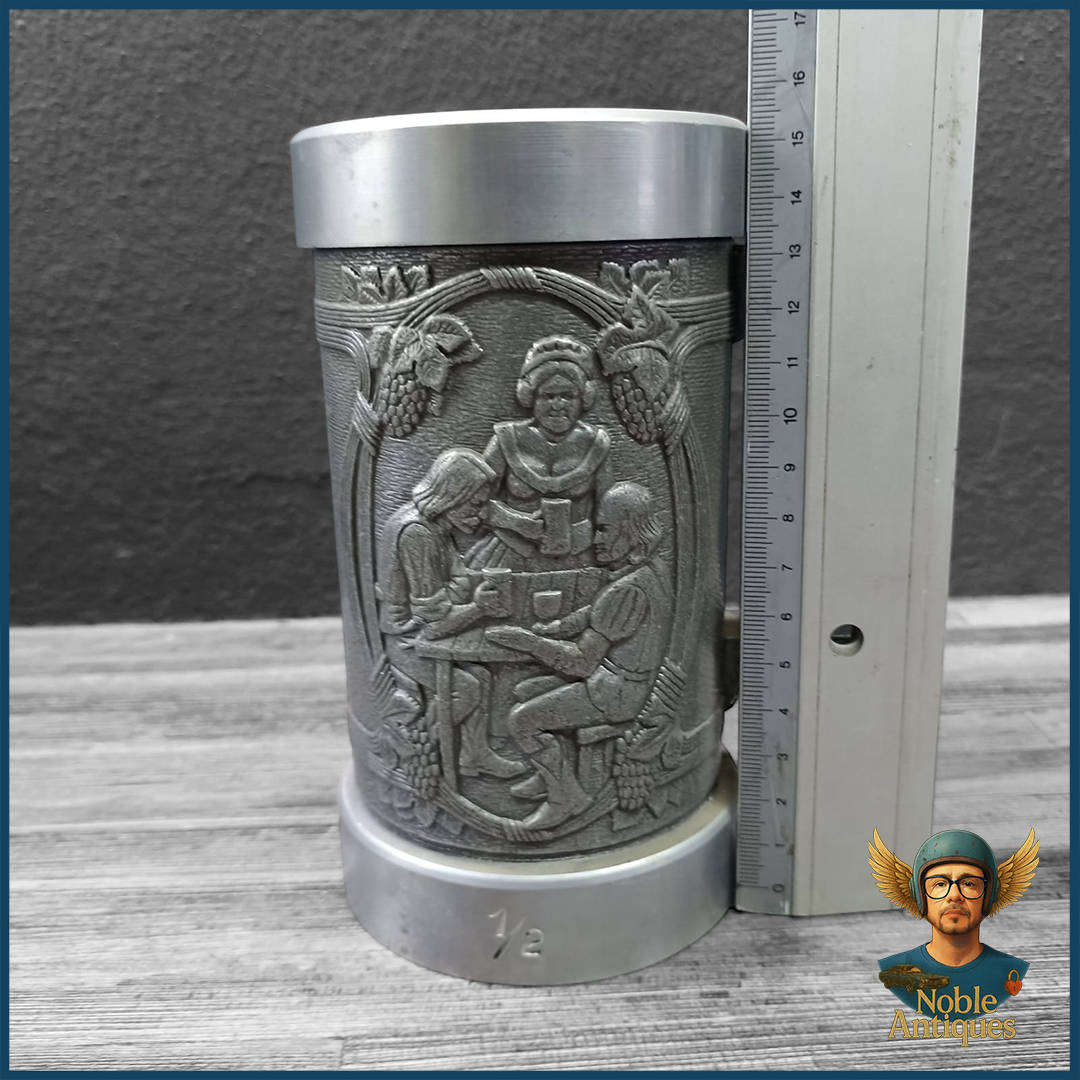 Large Vintage Pewter Beer Stein Or Mug From Austria