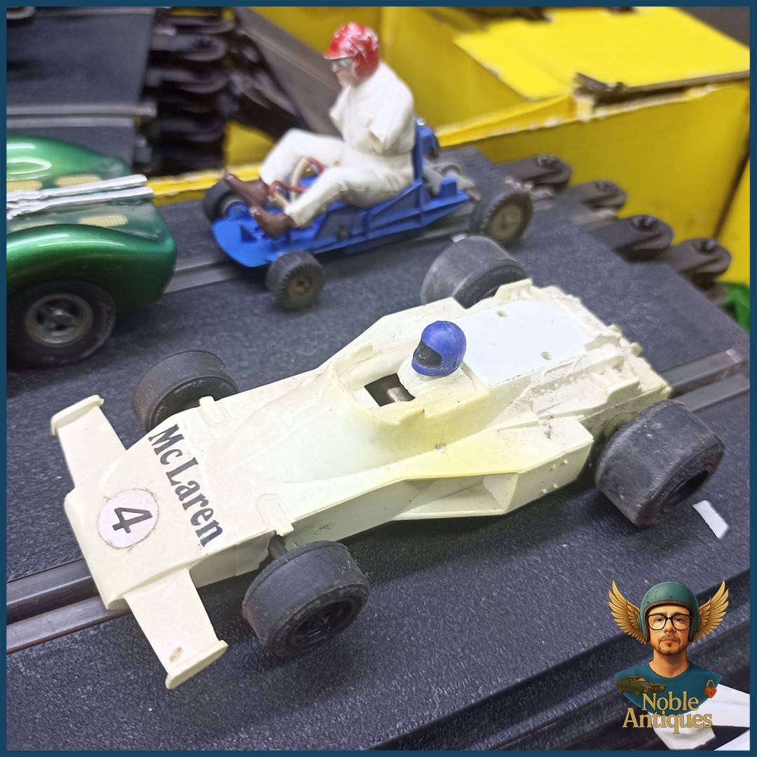 Vintage Scalextric slot car racing set, No Power Supply, Not Tested