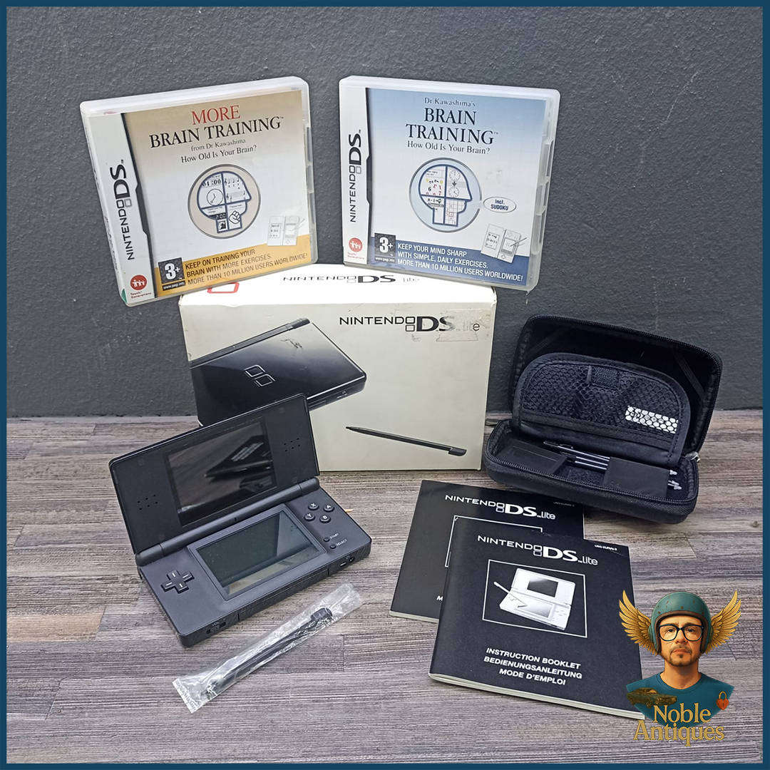 Boxed Nintendo DS Lite console With Games, Working, NO CHARGER