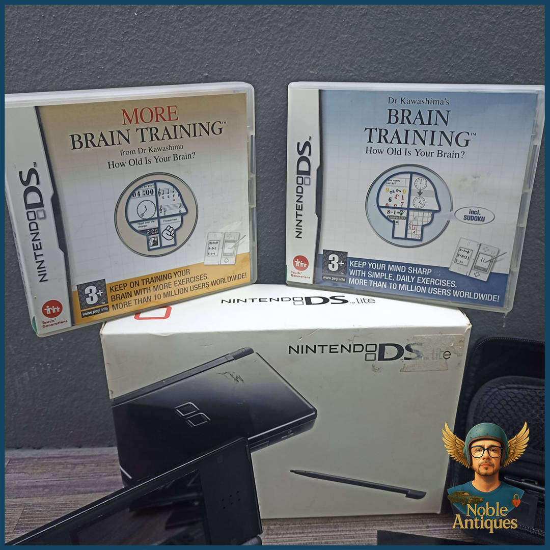 Boxed Nintendo DS Lite console With Games, Working, NO CHARGER