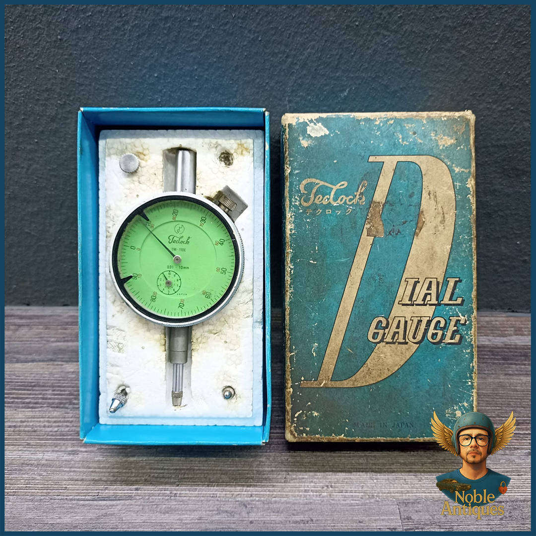 Vintage Original Boxed Teclock dial gauge, also known as a dial indicator