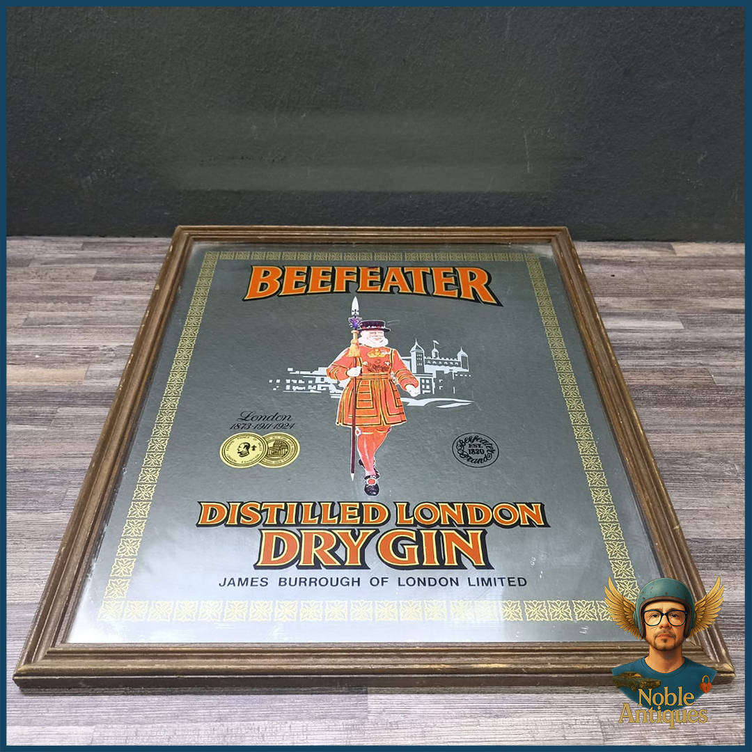 Vintage Beefeater London Dry Gin Advertising Mirror 45cm