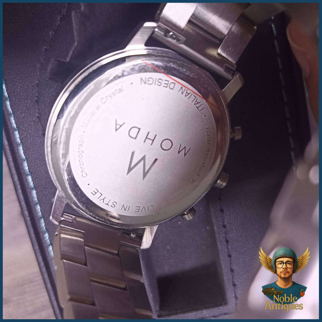 Boxed Mohda Stealth Silver Fox Chrono