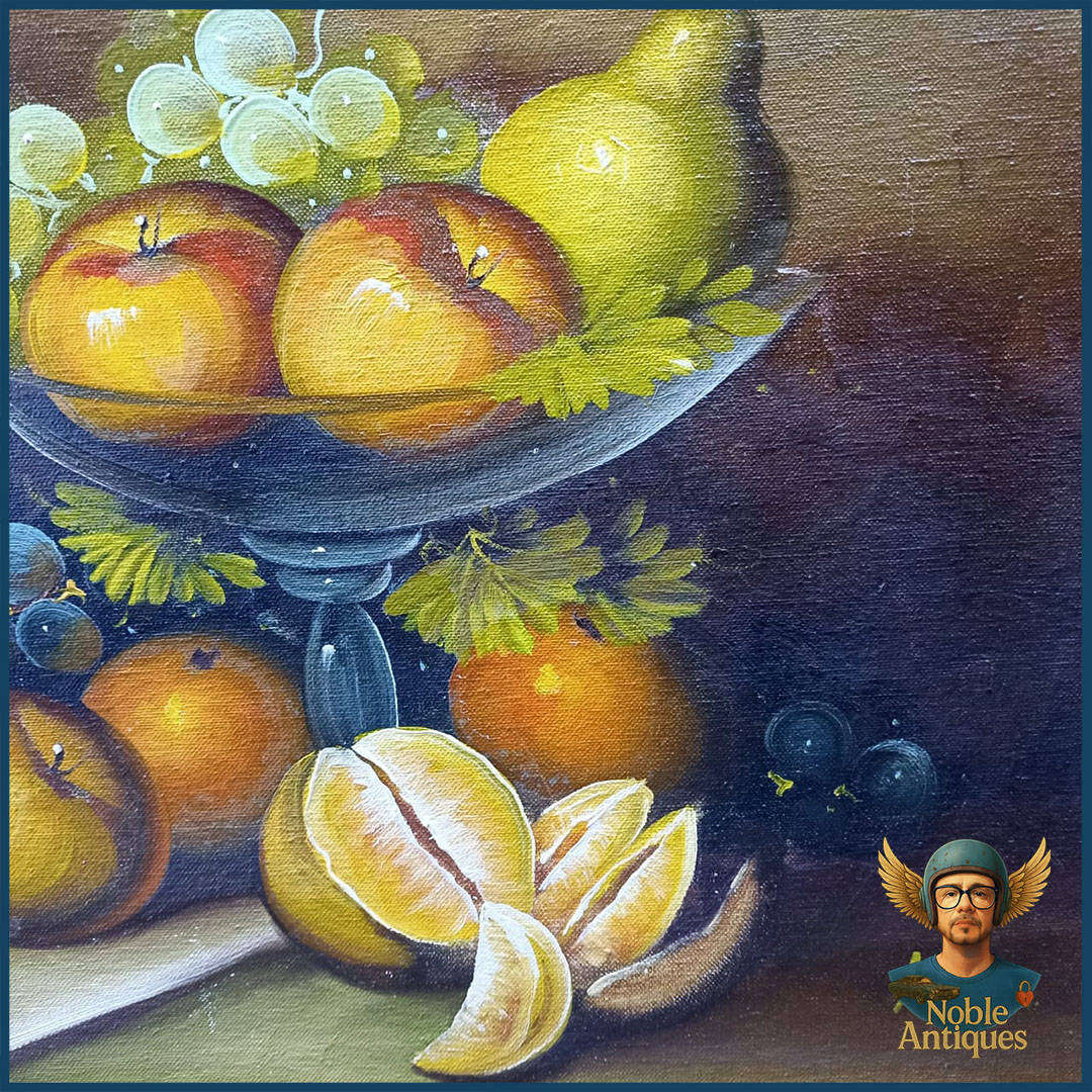 Vintage Framed Signed Oil on Board Still Life