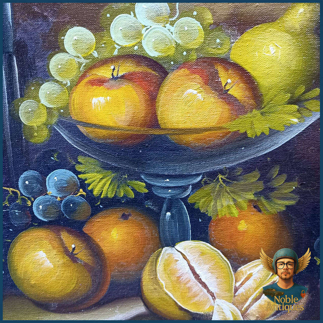 Vintage Framed Signed Oil on Board Still Life