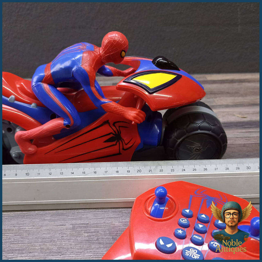 Large Marvel Ultimate Spider-Man U-Command Motorcycle RC Toy