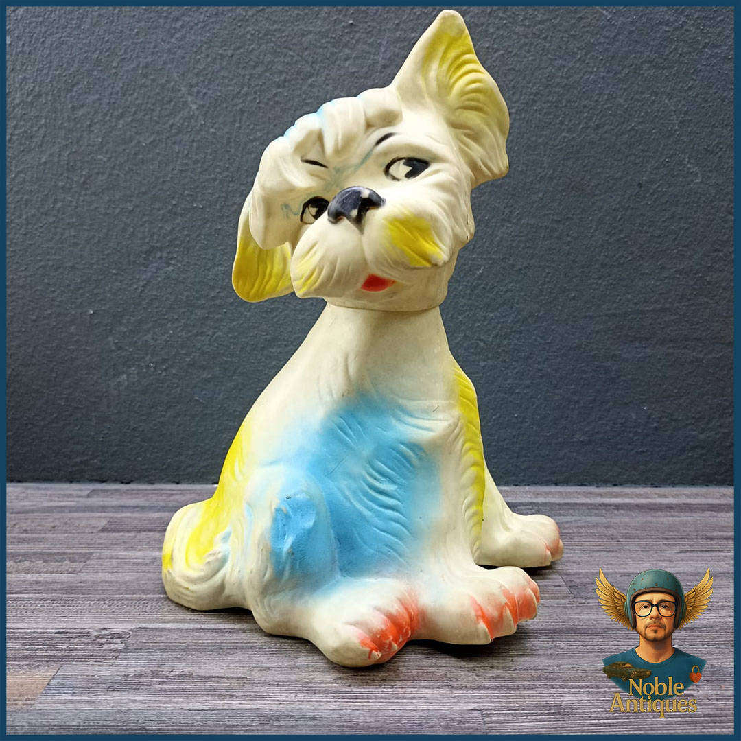 Rare 1970's Rubber Squeaker Toy Dog