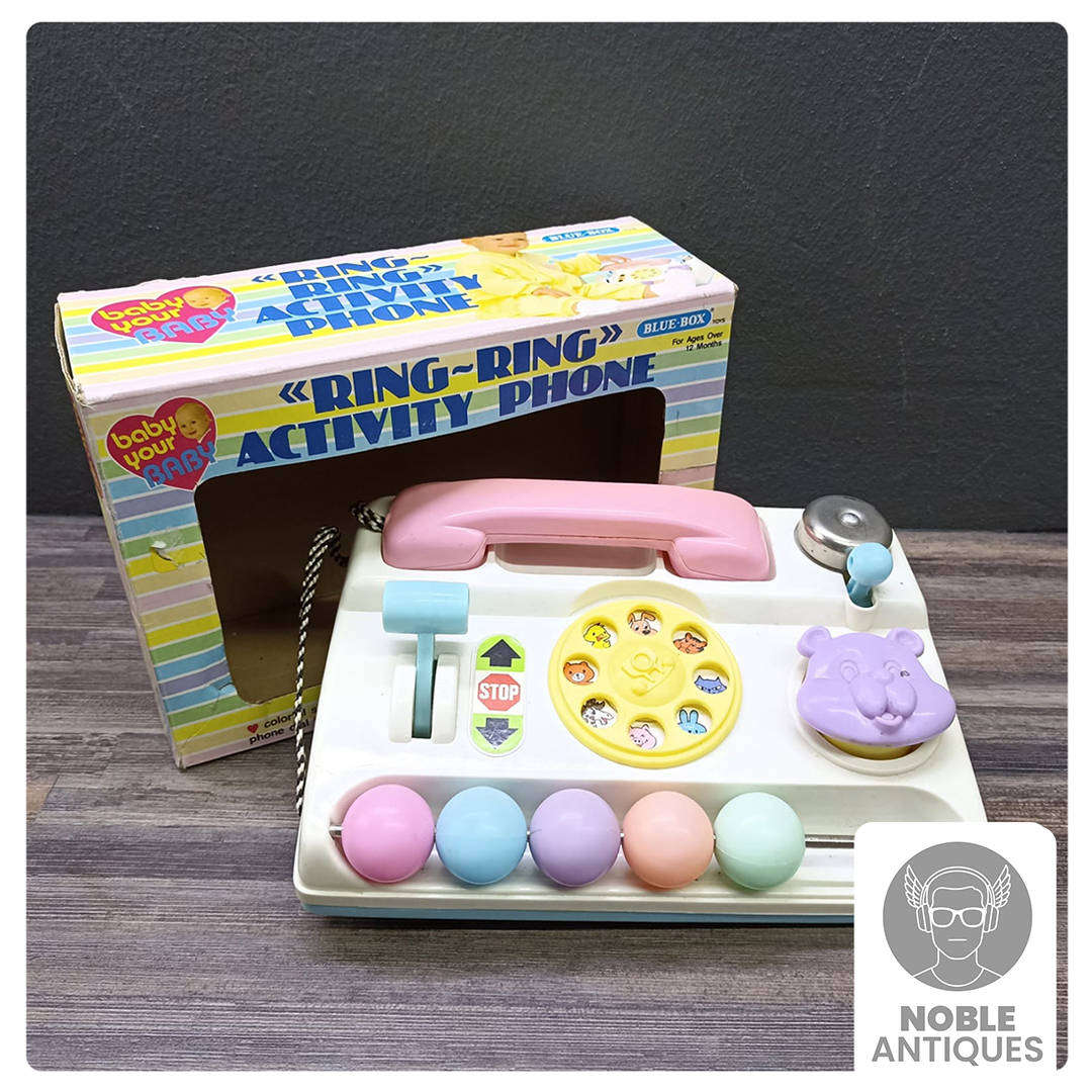 Vintage Boxed 1990's Blue Box "Ring-Ring" Activity Phone