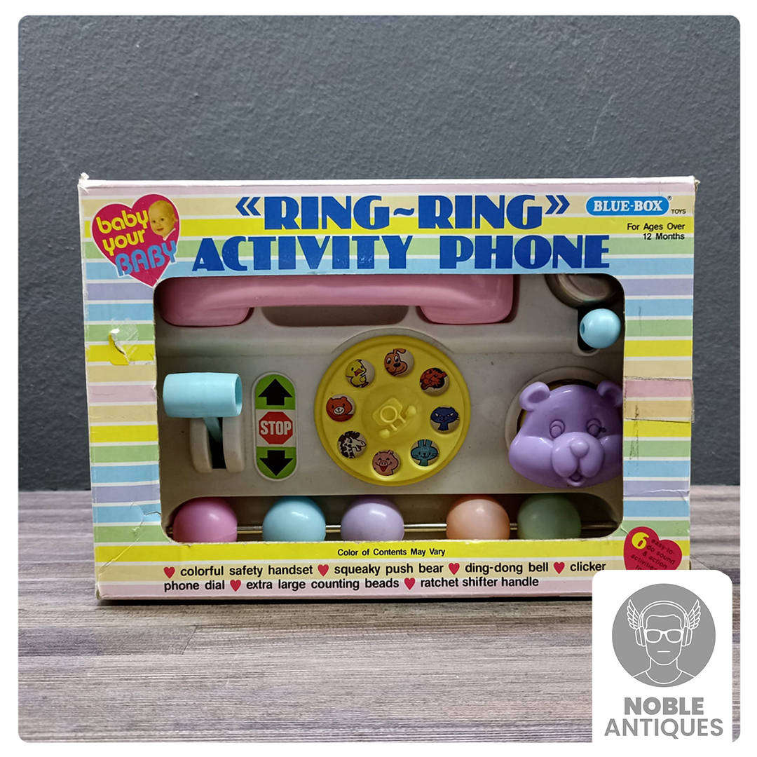 Vintage Boxed 1990's Blue Box "Ring-Ring" Activity Phone