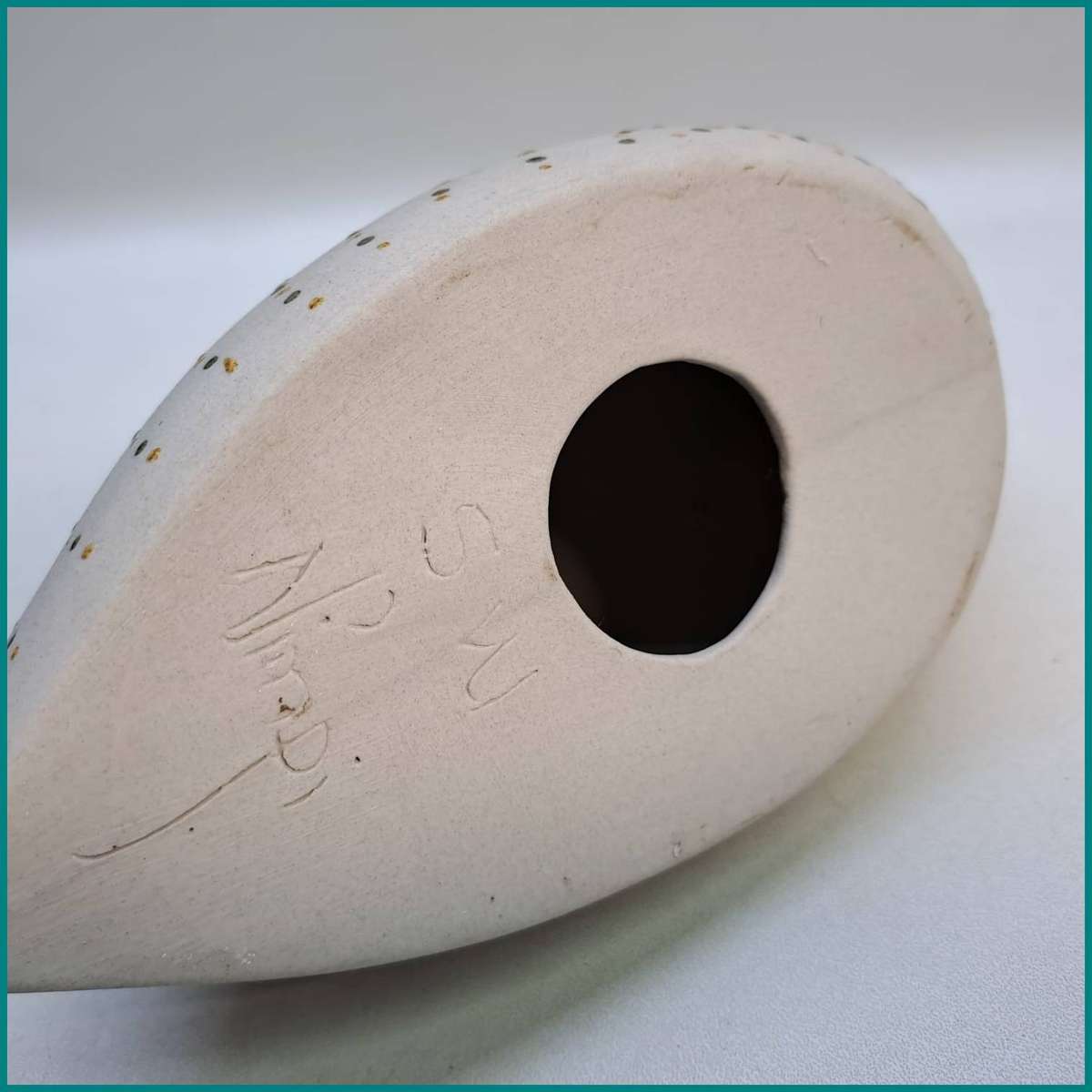 Ceramic RAKU Heidi Caillard Guinea Hen