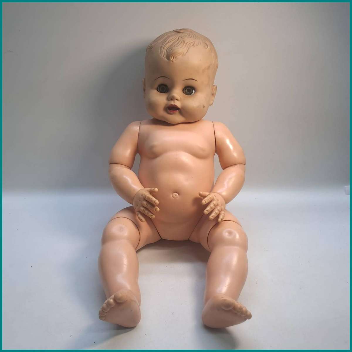 Vintage rubber or vinyl baby doll from the 1950s