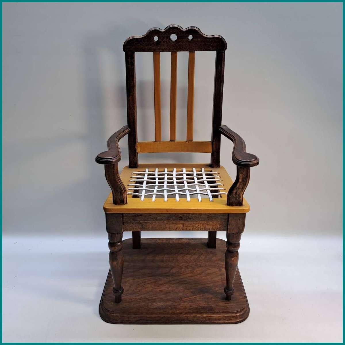 Salesman Sample Transvaal teak armchair, dating from around 1900