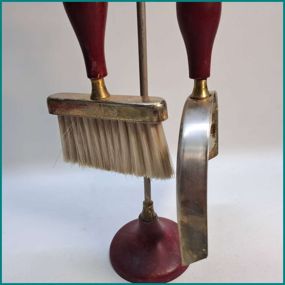 Vintage 1950s Aldo Tura 3-piece butler crumber set