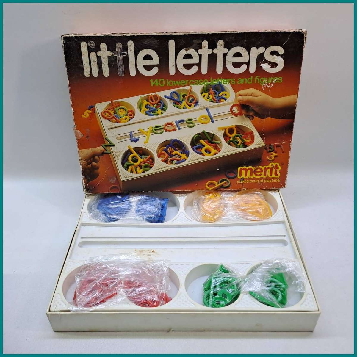 Vintage 1980s Little Letters educational spelling game manufactured by Merit