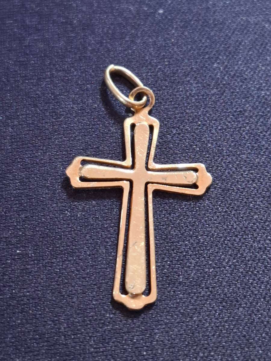 Vintage 9ct Gold Cross Pendant 1.1grams