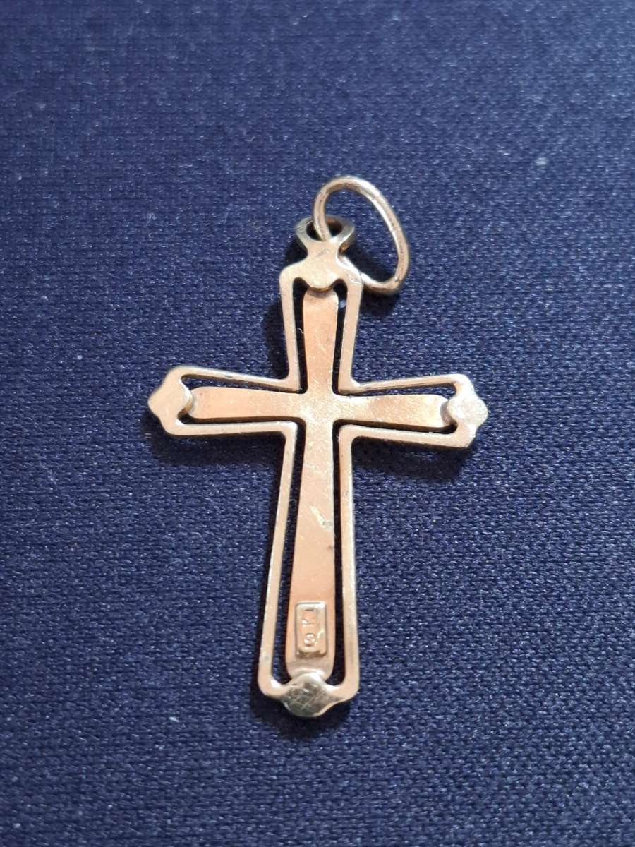 Vintage 9ct Gold Cross Pendant 1.1grams