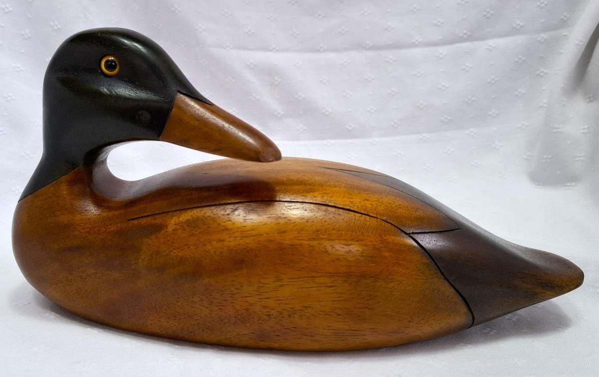 Feathers of Knysna - Wooden Antique Decoy Duck (Male)