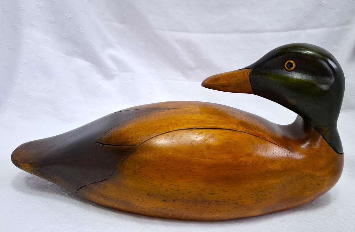 Feathers of Knysna - Wooden Antique Decoy Duck (Male)