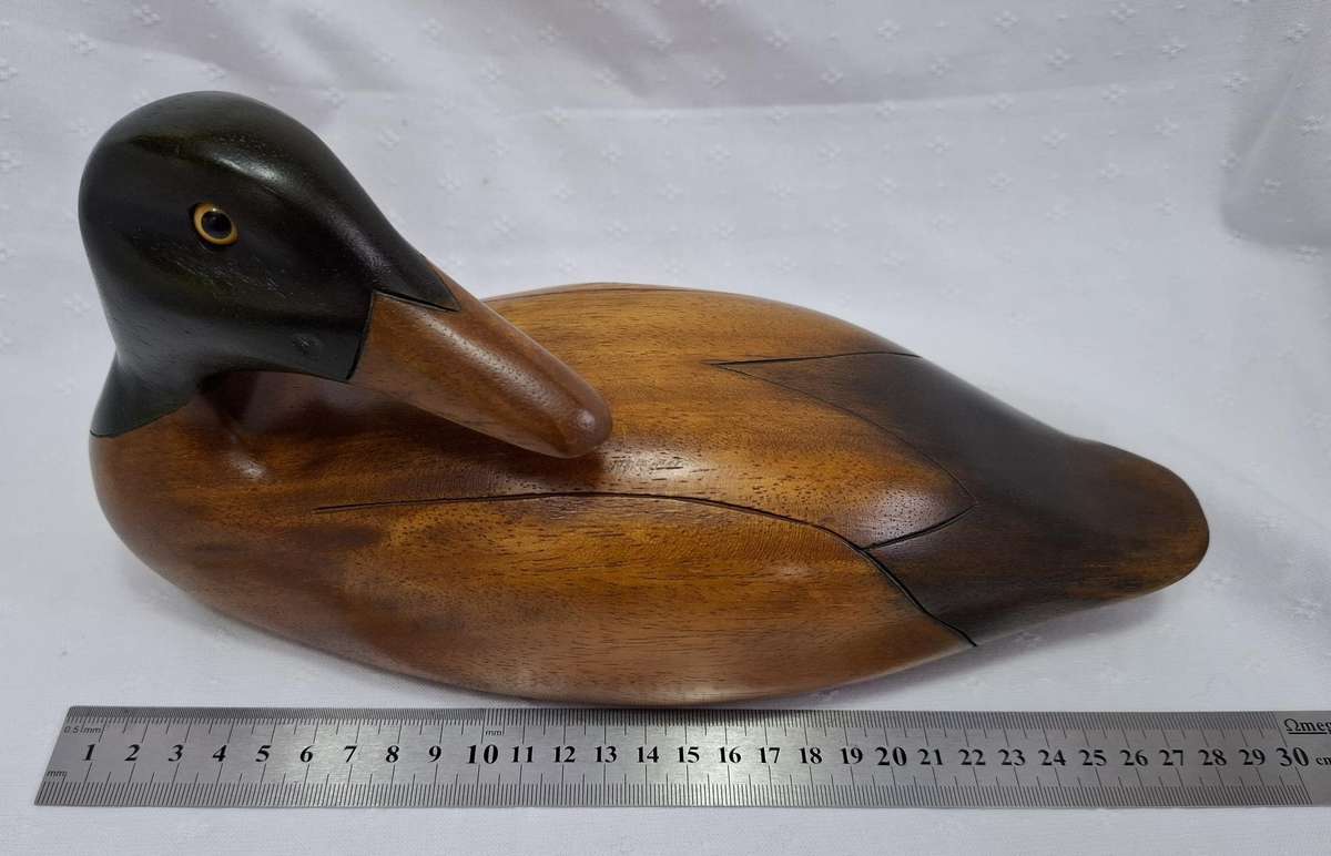 Feathers of Knysna - Wooden Antique Decoy Duck (Male)