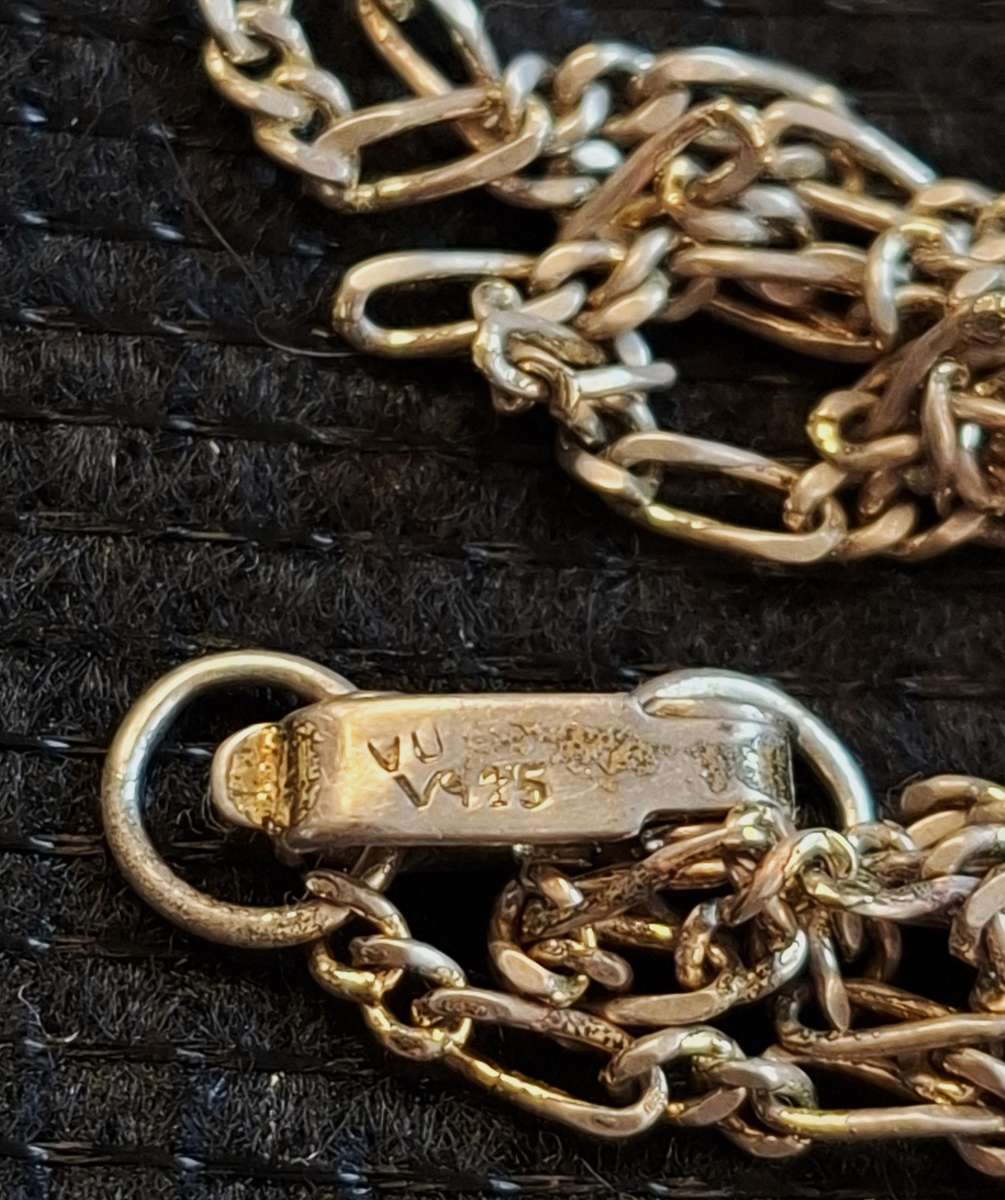 Vintage Sterling Silver Crucifix Necklace - Gold Plated (7.7g)