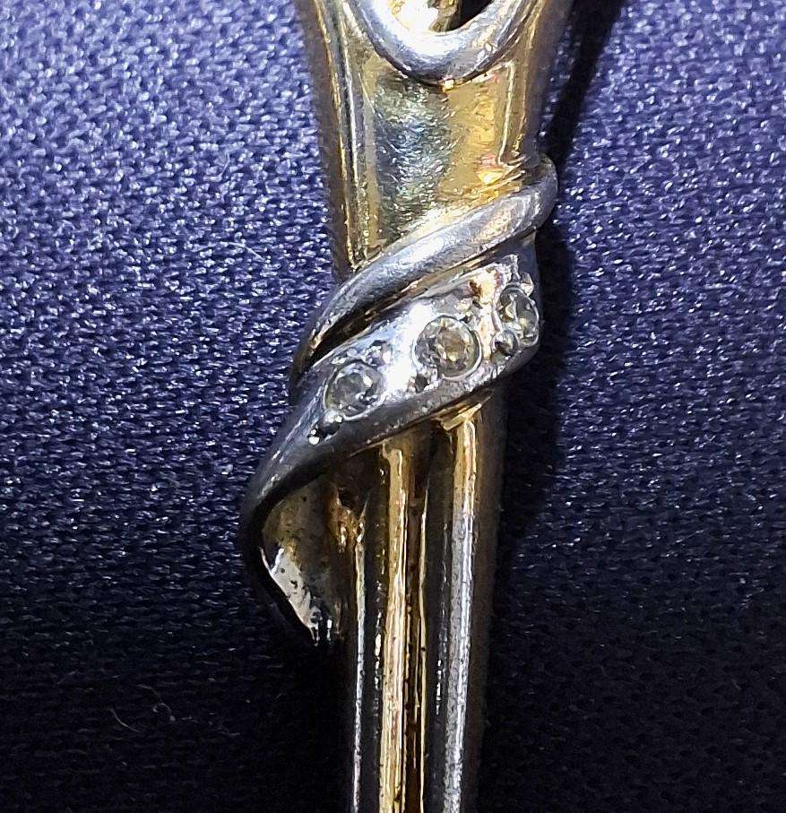 Vintage Sterling Silver Crucifix Necklace - Gold Plated (7.7g)