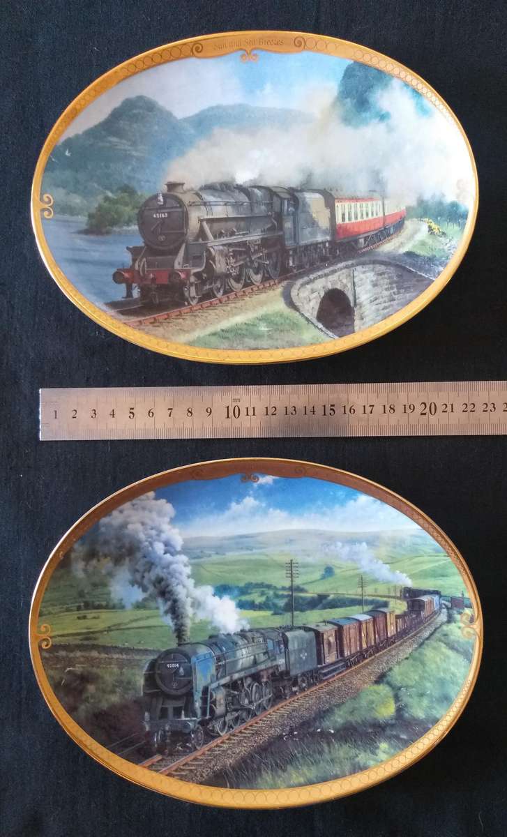 Davenport Pottery Limited Edition Steam Train Wall Plates