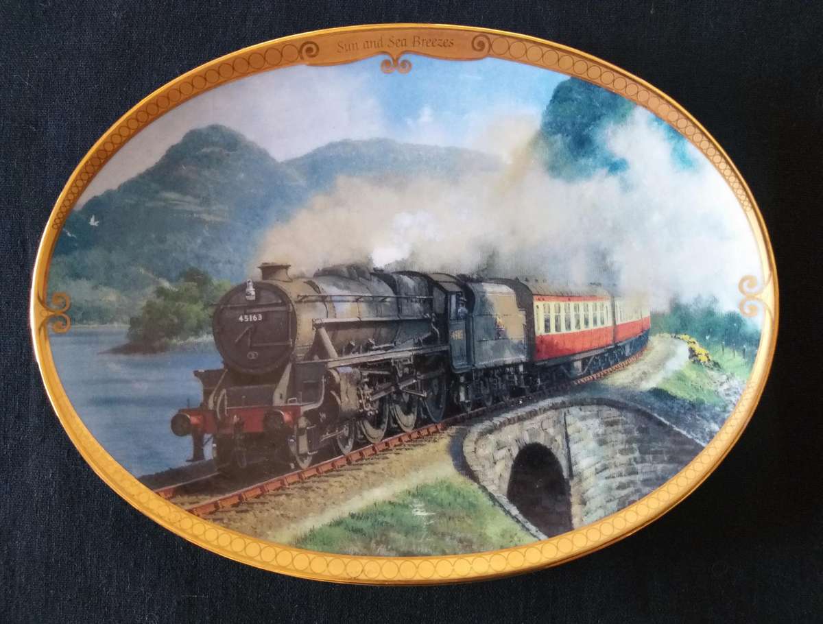 Davenport Pottery Limited Edition Steam Train Wall Plates