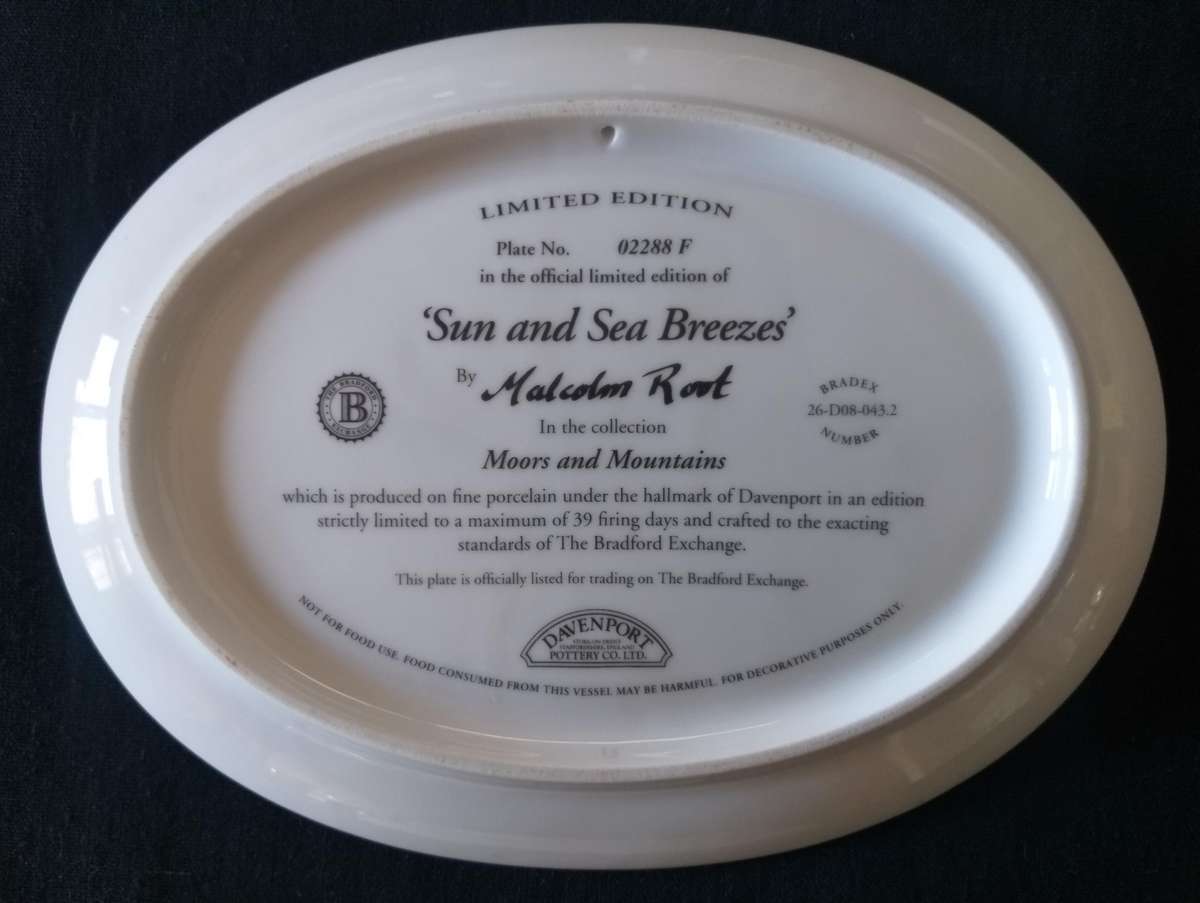 Davenport Pottery Limited Edition Steam Train Wall Plates