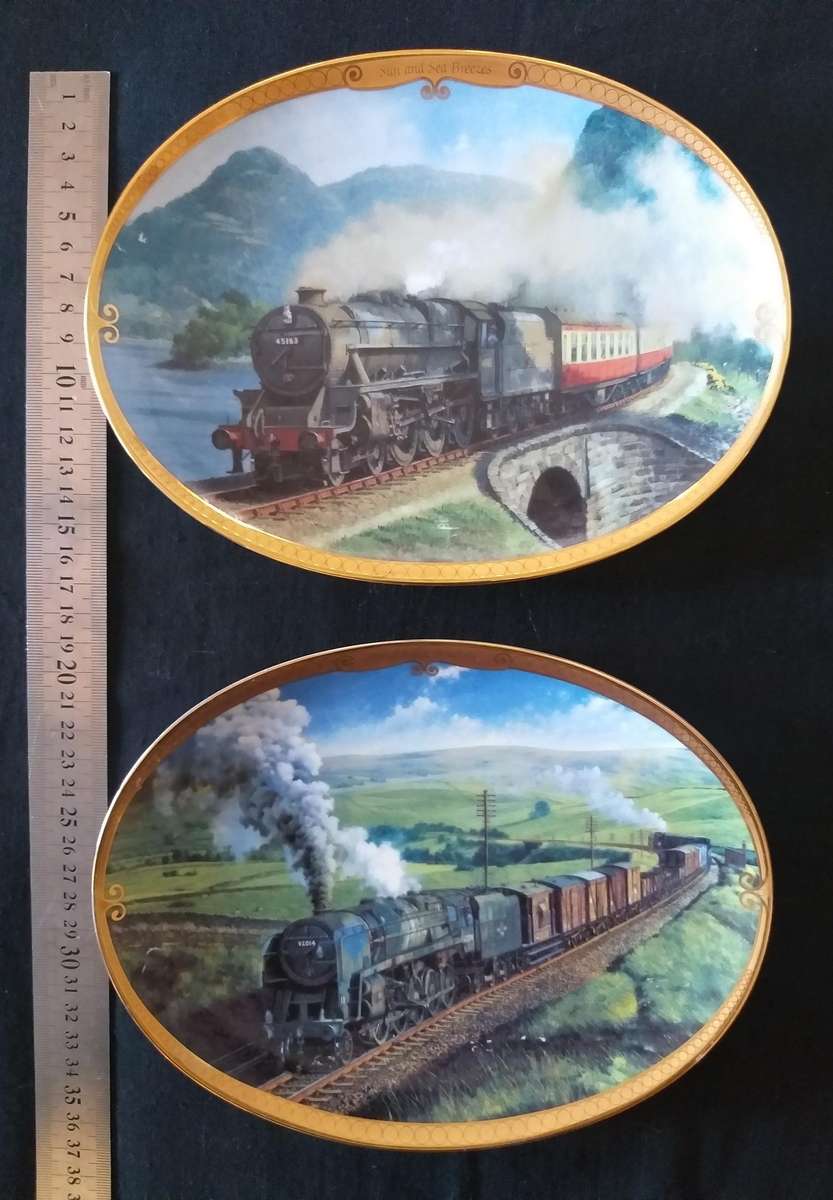 Davenport Pottery Limited Edition Steam Train Wall Plates