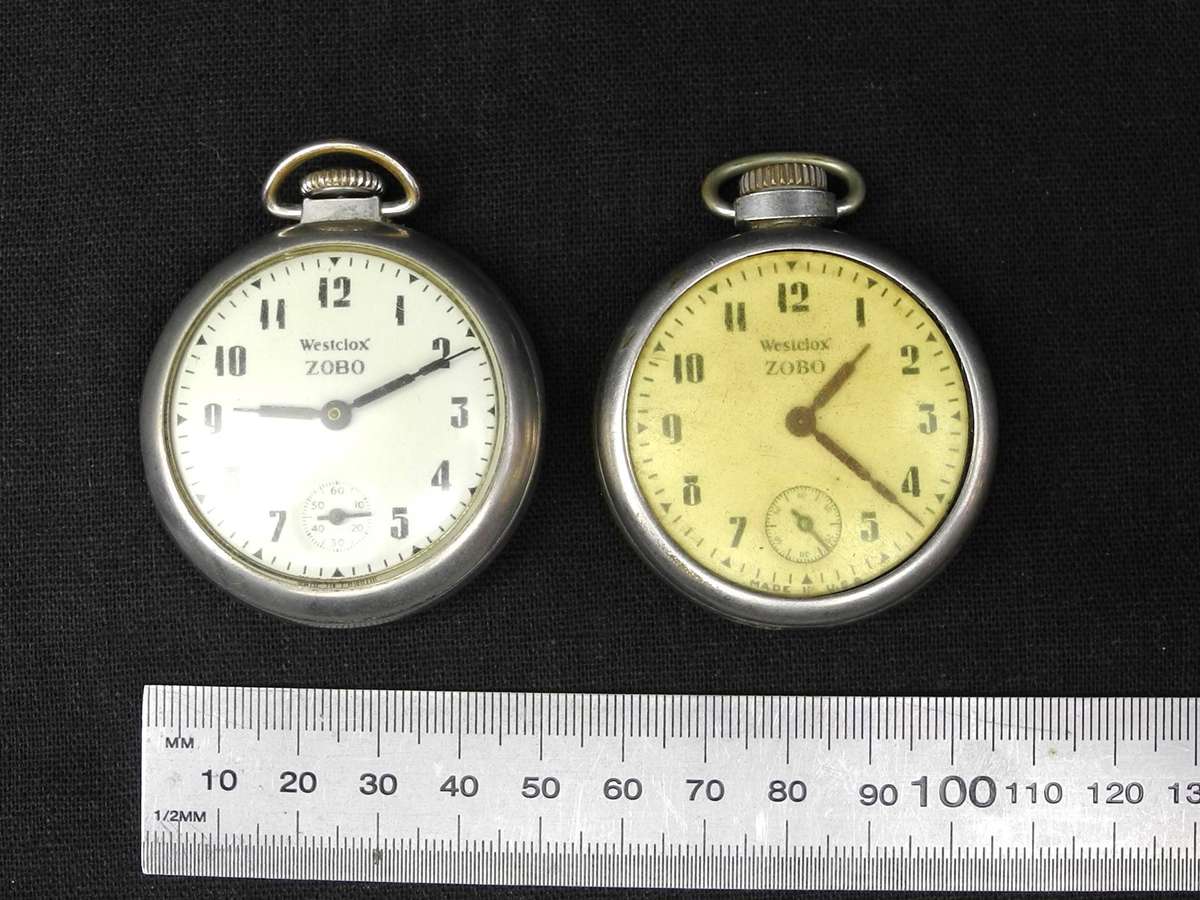 Vintage Westclox Zobo Pocket Watches - Pair