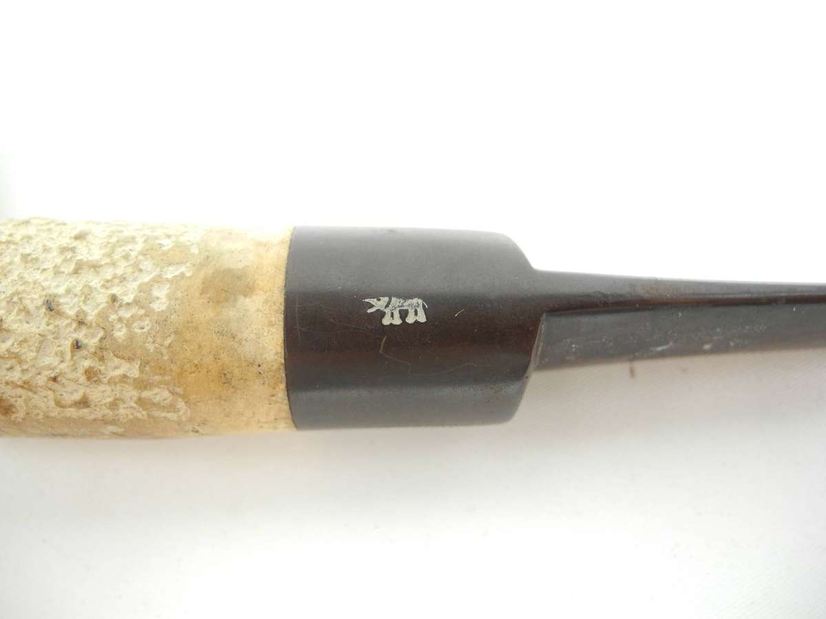 Vintage White Elephant Genuine Block Meerschaum Smoking Pipe