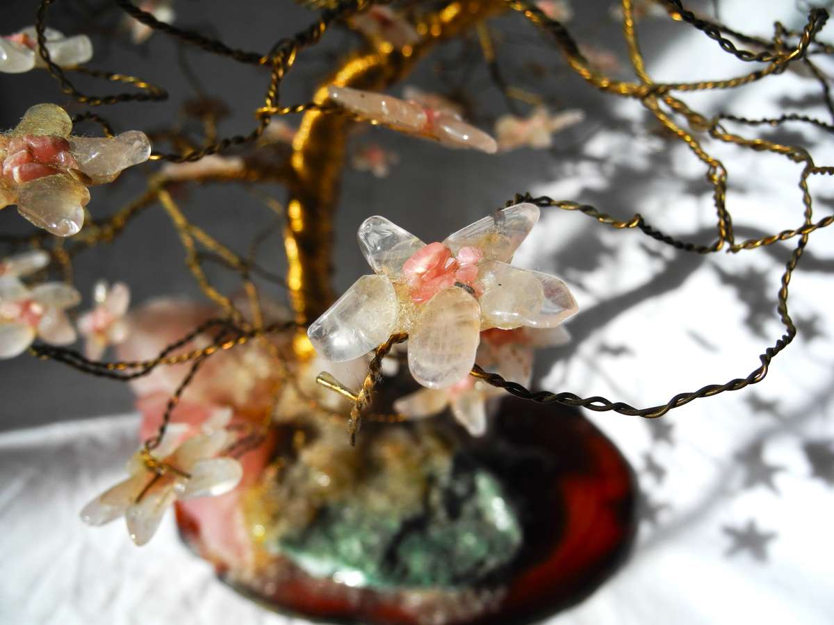 Large Rose Quartz Crystal Tree