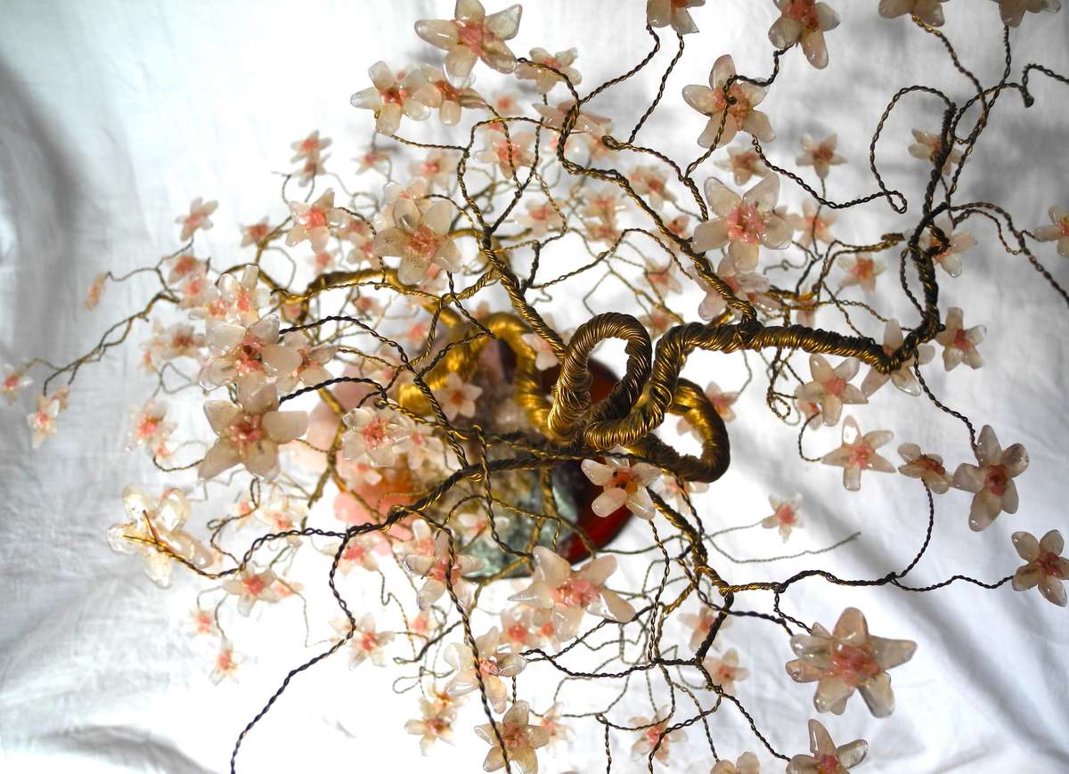 Large Rose Quartz Crystal Tree