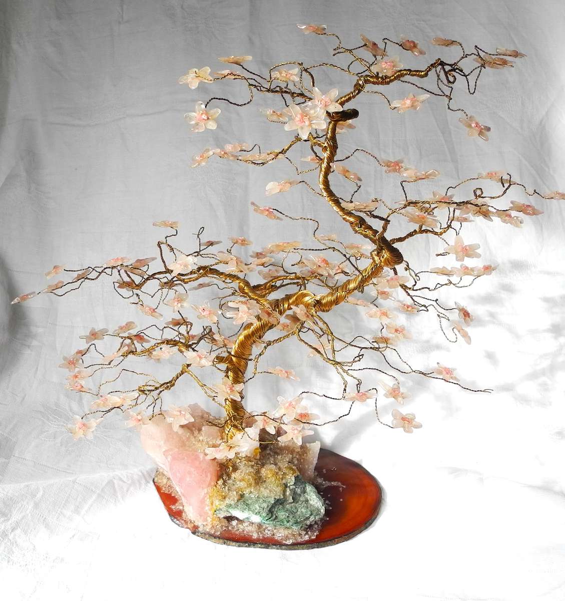 Large Rose Quartz Crystal Tree