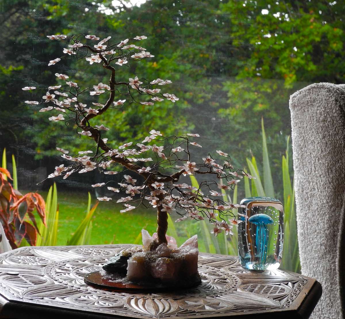 Large Rose Quartz Crystal Tree