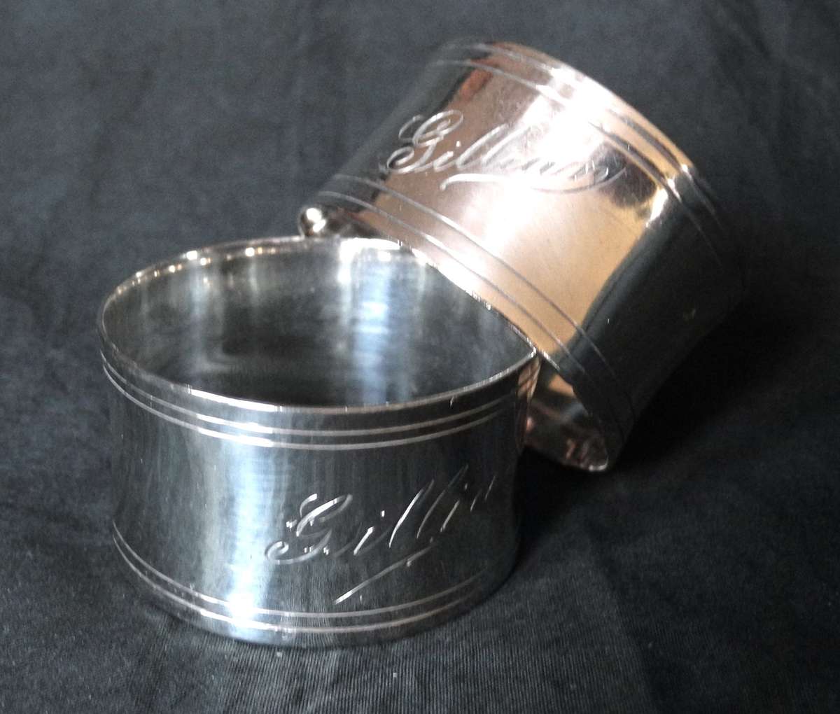 Vintage Sterling SILVER Serviette Rings