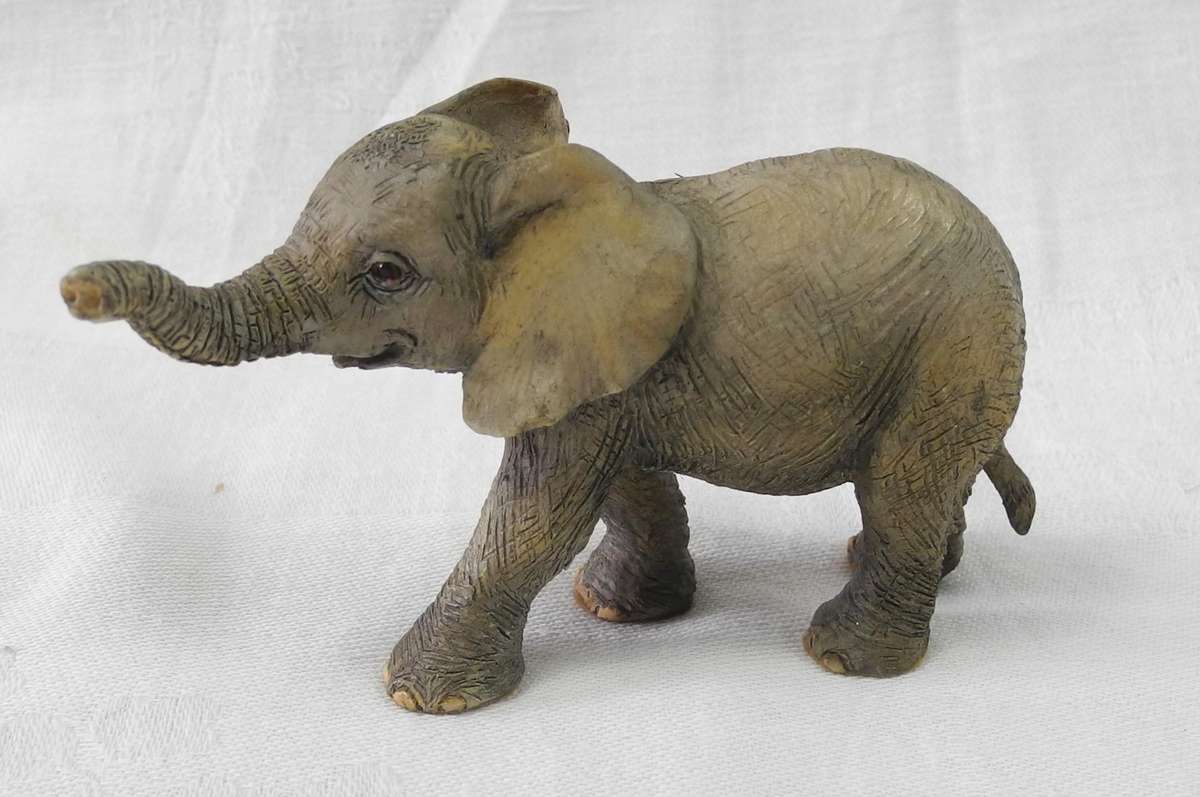 Vintage Country Artists Hand Painted Elephant Calf