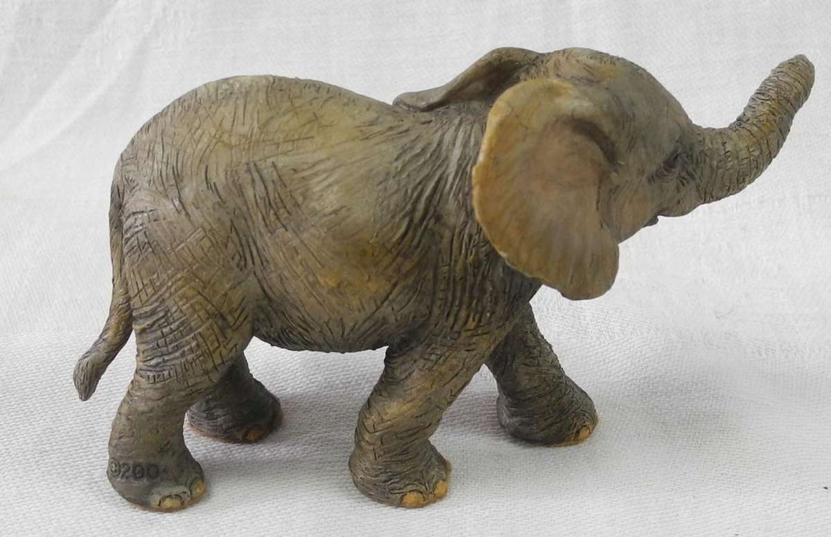 Vintage Country Artists Hand Painted Elephant Calf