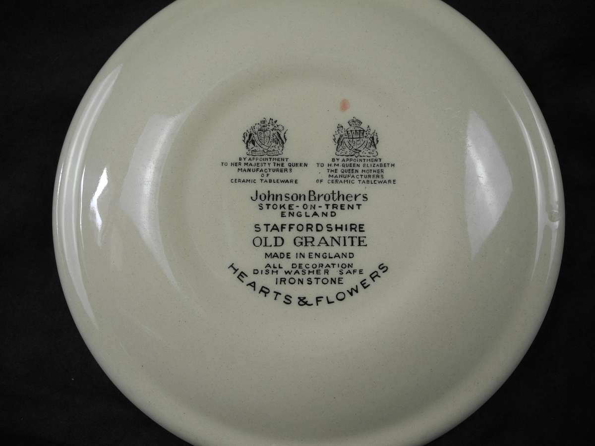 Johnson Brothers Hearts & Flowers Pattern Tea Plates