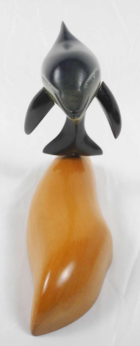Fins of Knysna Beautifully Handcrafted Yellowwood Dolphin Sculpture