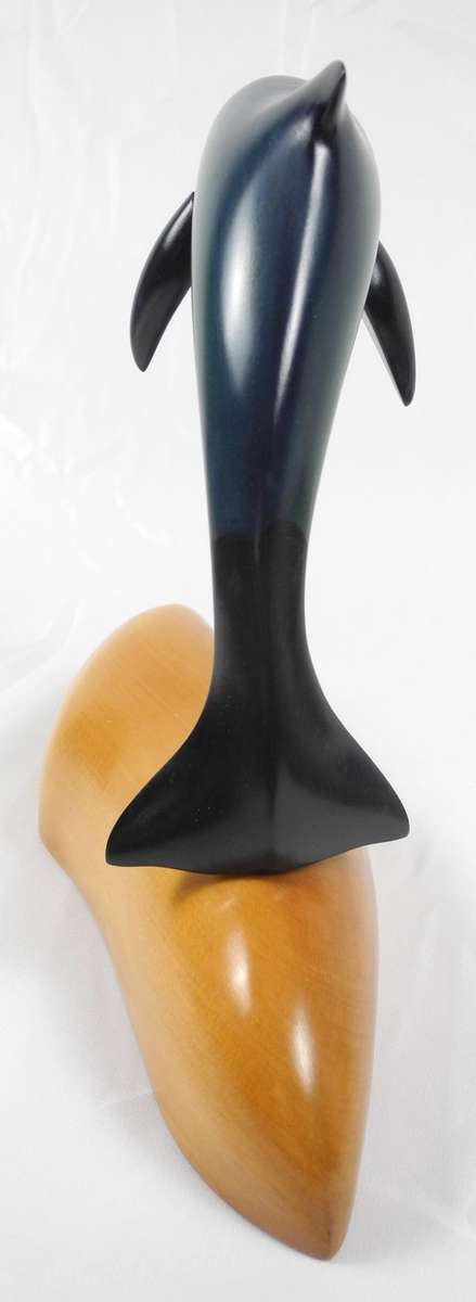 Fins of Knysna Beautifully Handcrafted Yellowwood Dolphin Sculpture