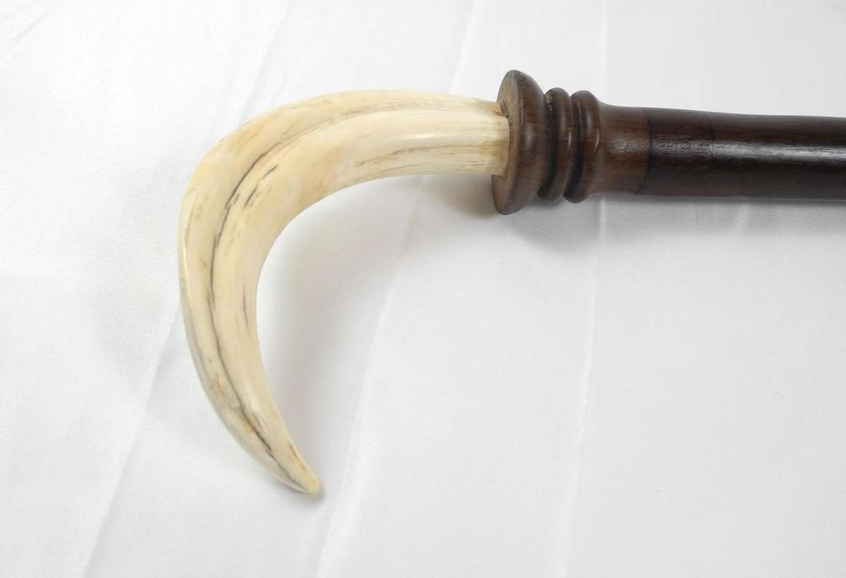 Other Africana - Handcrafted Walking Stick with Authentic Warthog Tusk ...