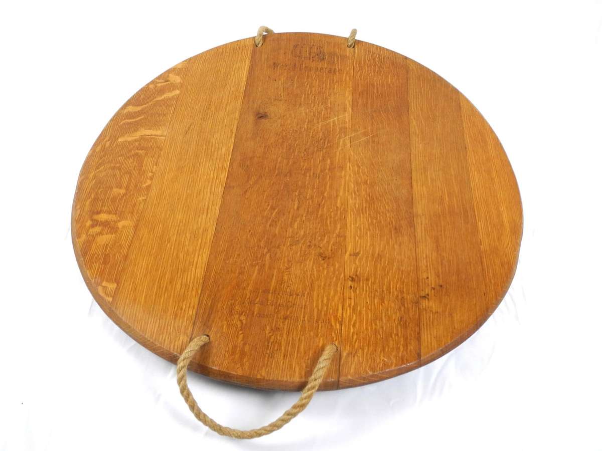 American Oak Full Wine Barrel Top Serving Board / Cheese Platter