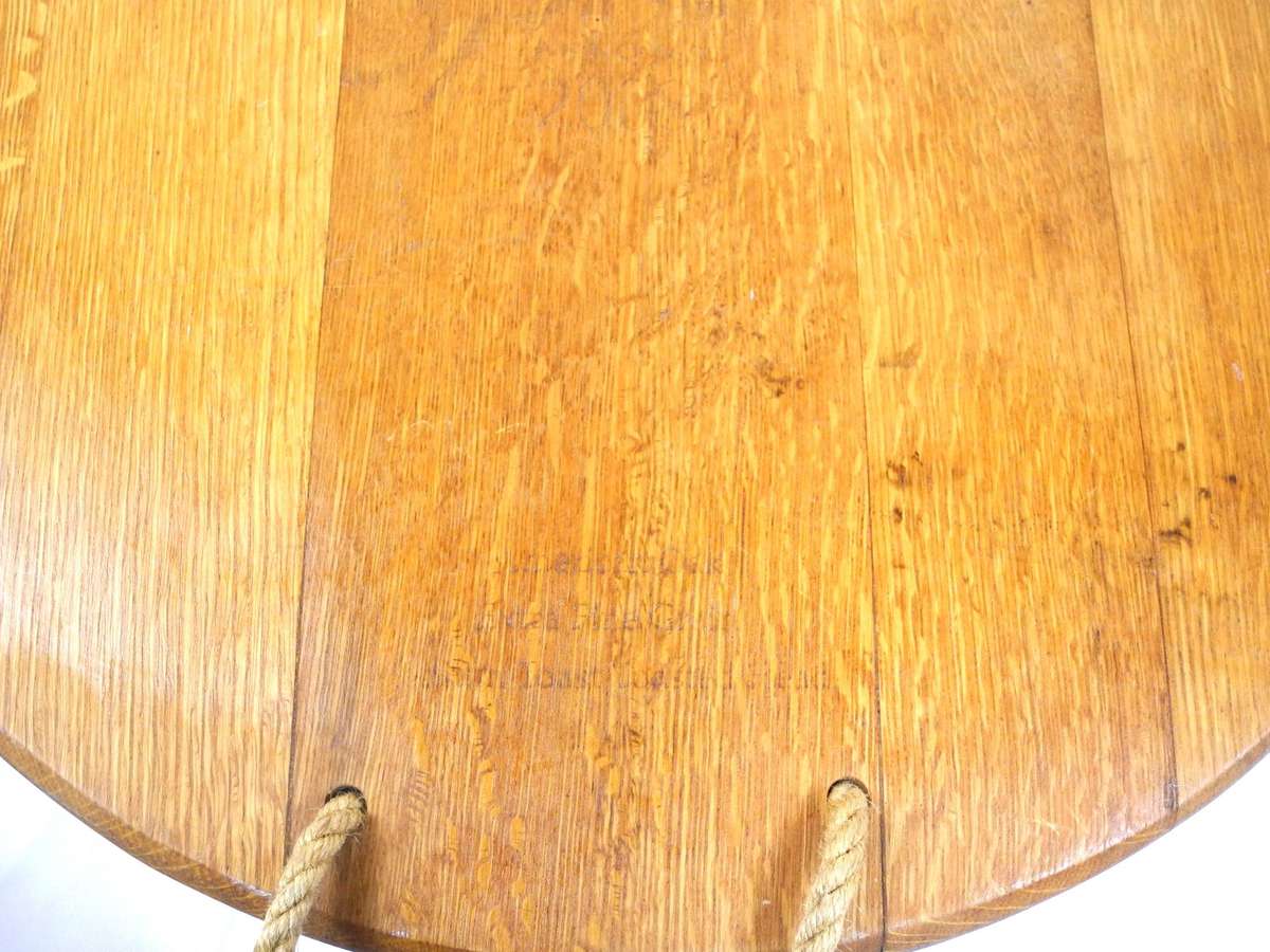 American Oak Full Wine Barrel Top Serving Board / Cheese Platter