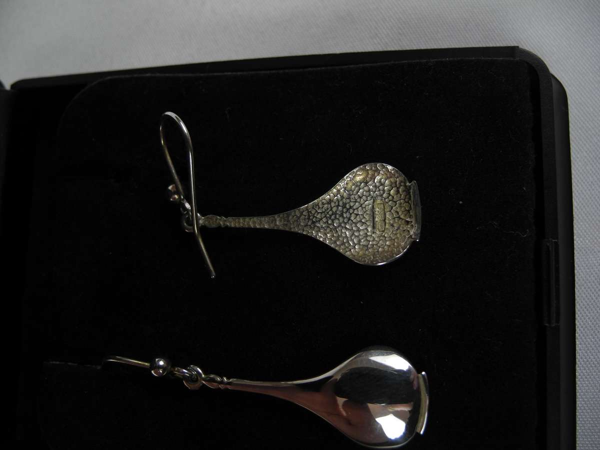 Vintage Ortak, Jewellery of Scotland, Handcrafted Silver Drop Earrings