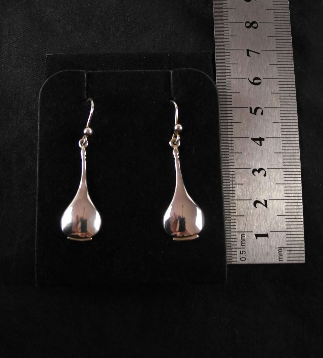 Vintage Ortak, Jewellery of Scotland, Handcrafted Silver Drop Earrings